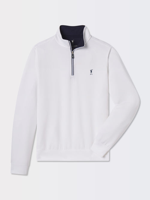 CAVES QUARTER ZIP PULLOVER | ICONIC GOLFER | WHITE