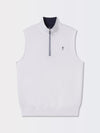CAVES SOLID QUARTER ZIP VEST | ICONIC GOLFER | WHITE