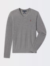 BARUFFA MERINO CLASSIC V-NECK SWEATER | HOLIDAY | LIGHT CHARCOAL