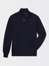 BARUFFA MERINO QUARTER ZIP WINDSWEATER | HOLIDAY | NAVY