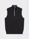 CAVES SOLID QUARTER ZIP VEST | HOLIDAY | BLACK/DARK SHADOW GREY HEATHER