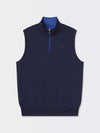 CAVES SOLID QUARTER ZIP VEST | HOLIDAY | MARINE