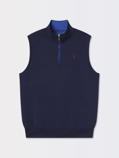CAVES SOLID QUARTER ZIP VEST | HOLIDAY | MARINE