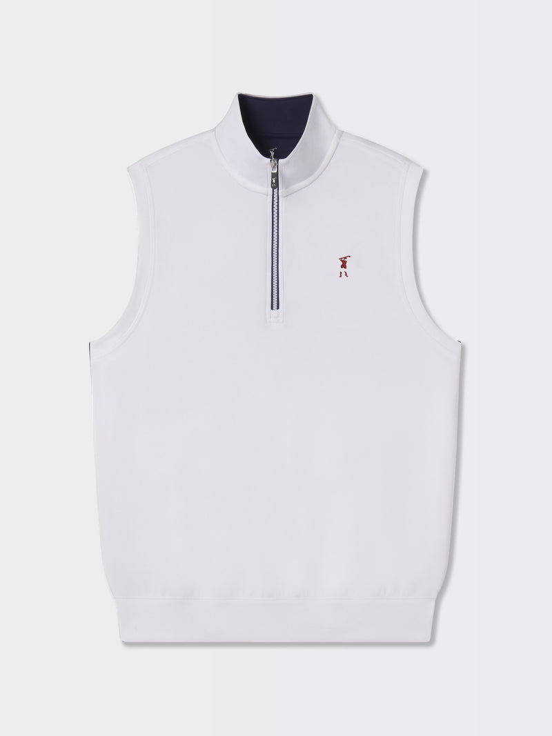 CAVES SOLID QUARTER ZIP VEST | HOLIDAY | WHITE
