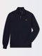 BARUFFA MERINO QUARTER ZIP WINDSWEATER | HOLIDAY | NAVY