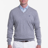 Baruffa Merino Classic V-neck Sweater | Marsh | Light Charcoal