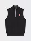 CAVES 1/4 ZIP VEST | INDIANA CHAMPIONS | BLACK/DARK SHADOW GREY HEATHER - Fairway & Greene