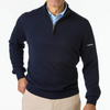 Baruffa Merino Quarter Zip Sweater | Marsh Wordmark | Navy