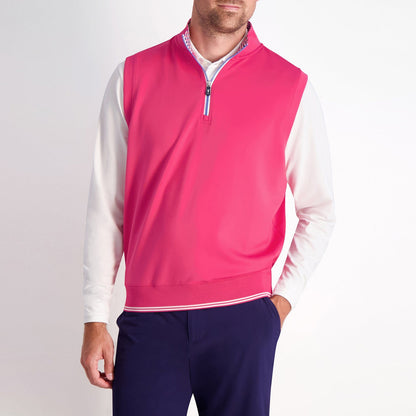 NECK PRINT CAVES 1/4 ZIP VEST-SALE - Fairway & Greene