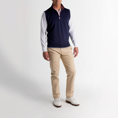 NECK PRINT CAVES 1/4 ZIP VEST-SALE - Fairway & Greene