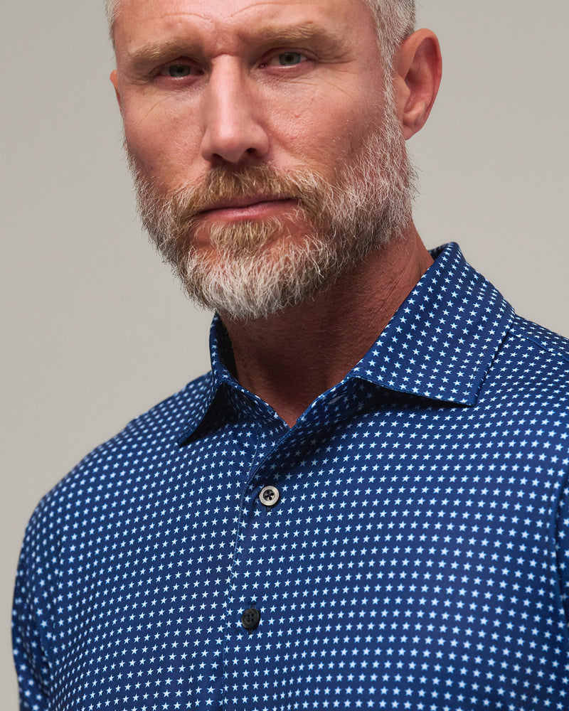 STARS ALIGNED PRINT POLO