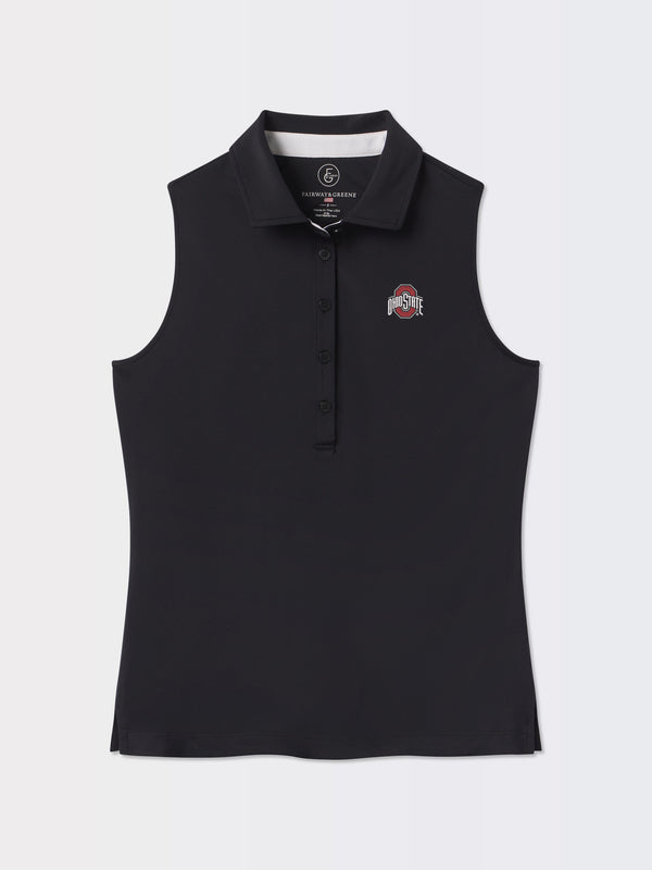 OHIO STATE UNIVERSITY | SLEEVELESS CHARLOTTE JERSEY POLO | COLLEGIATE