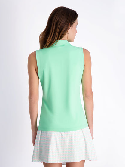 SLEEVELESS CHARLOTTE JERSEY POLO-SALE - Fairway & Greene