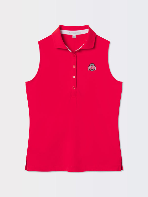 OHIO STATE UNIVERSITY | SLEEVELESS CHARLOTTE JERSEY POLO | COLLEGIATE