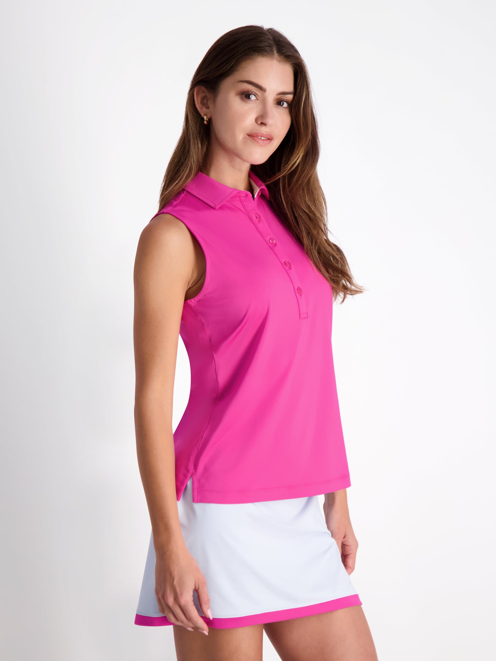 SLEEVELESS CHARLOTTE JERSEY POLO-SALE - Fairway & Greene