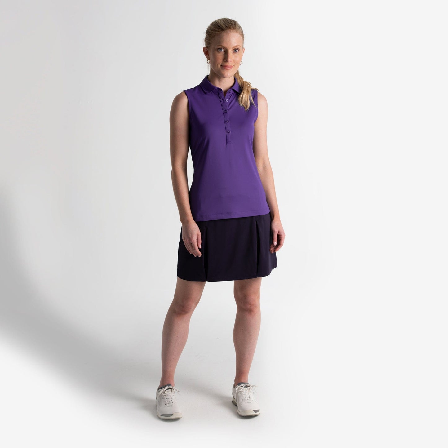 SLEEVELESS CHARLOTTE JERSEY POLO-SALE - Fairway & Greene