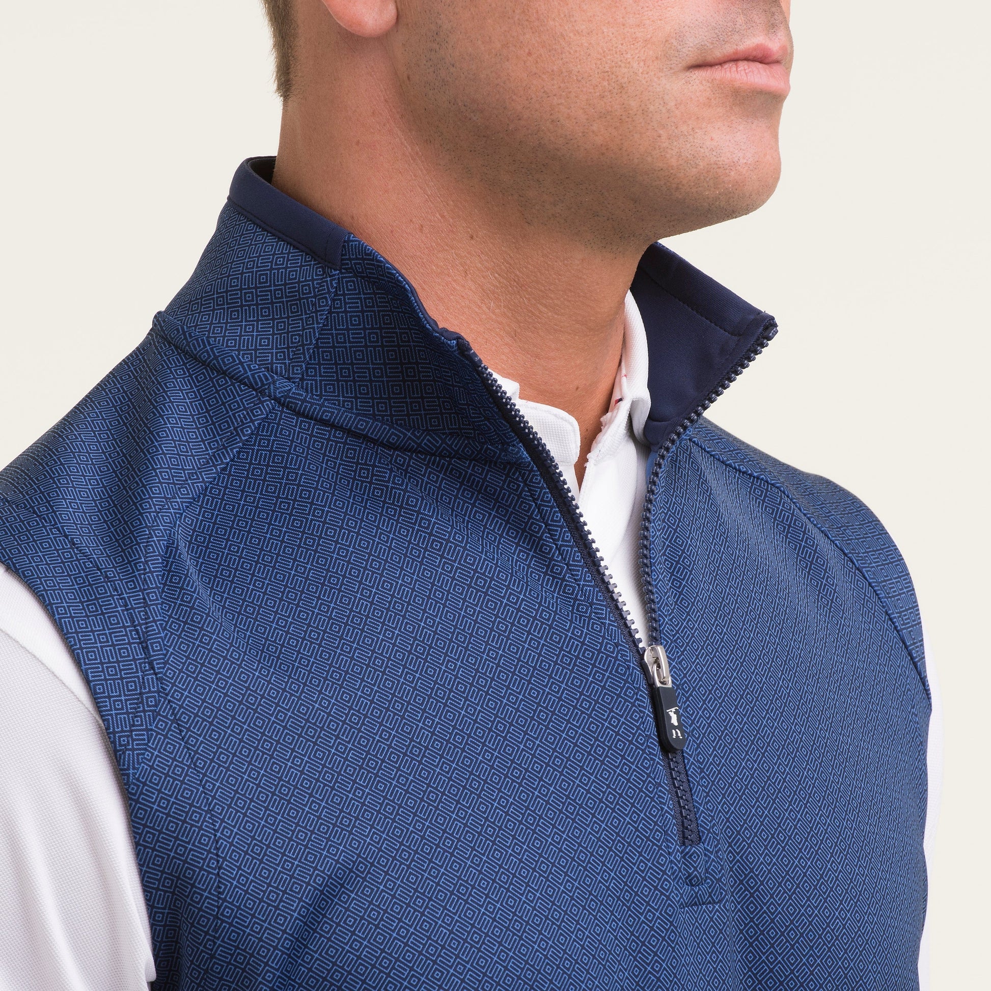 ART DECO PRINT 1/4 ZIP VEST-SALE - Fairway & Greene