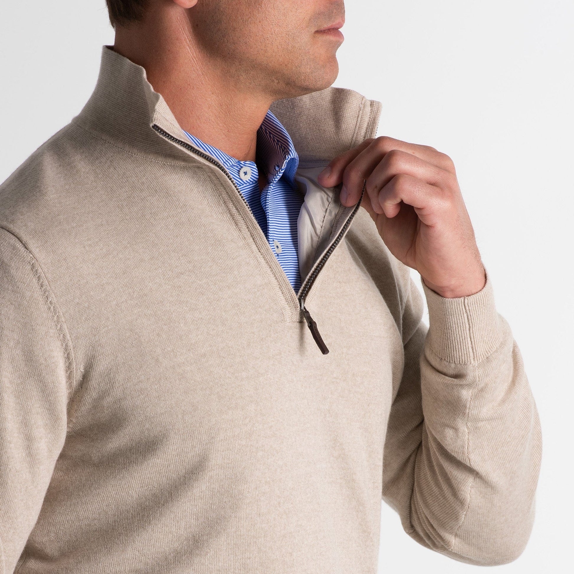 Baruffa Merino Quarter Zip Windsweater-Sale - Fairway & Greene