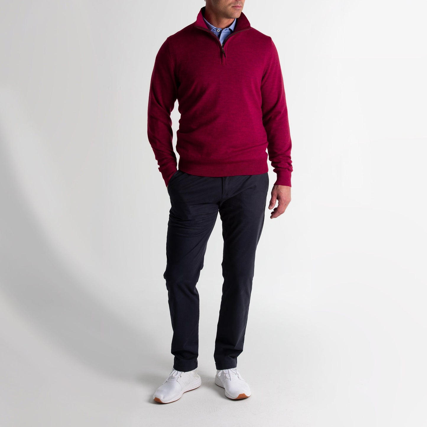 Baruffa Merino Quarter Zip Windsweater-Sale - Fairway & Greene