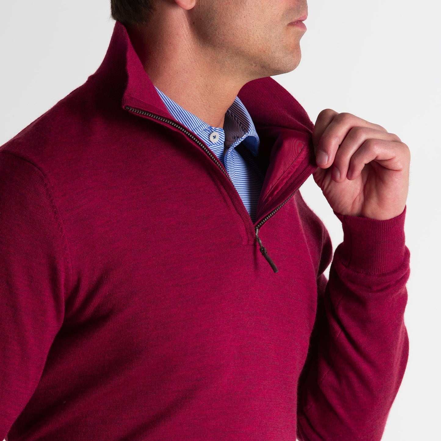 Baruffa Merino Quarter Zip Windsweater-Sale - Fairway & Greene