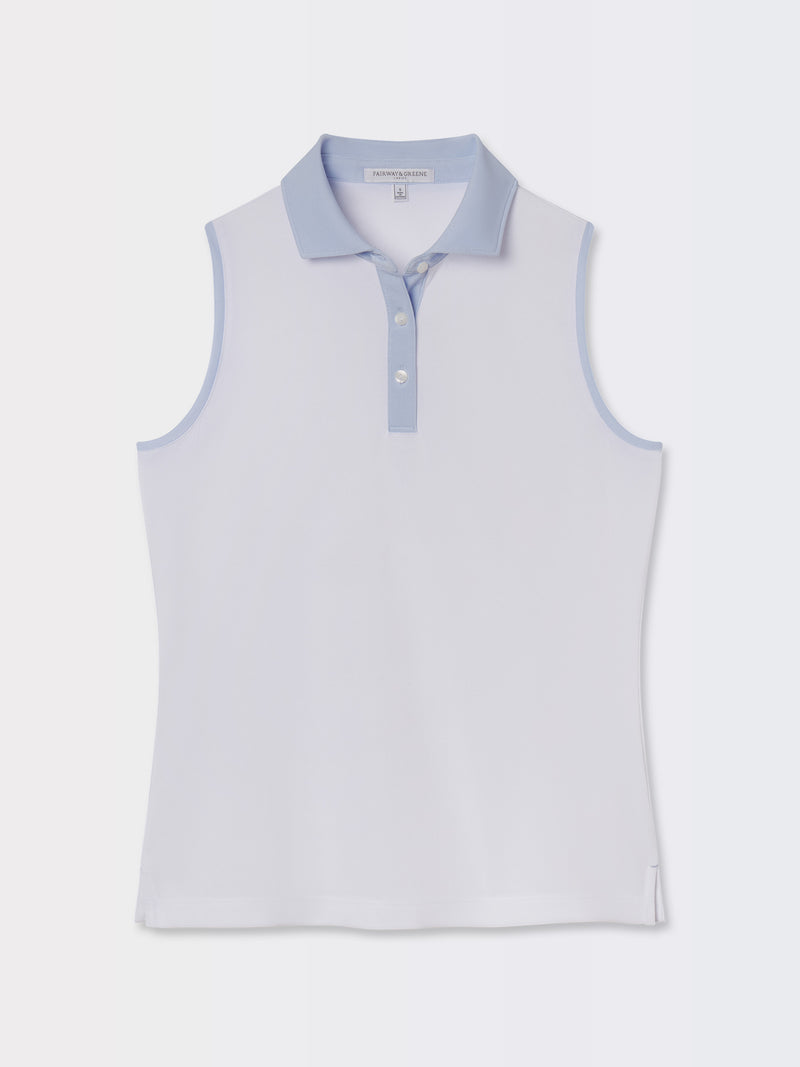 DIANA SLEEVELESS PIQUE POLO