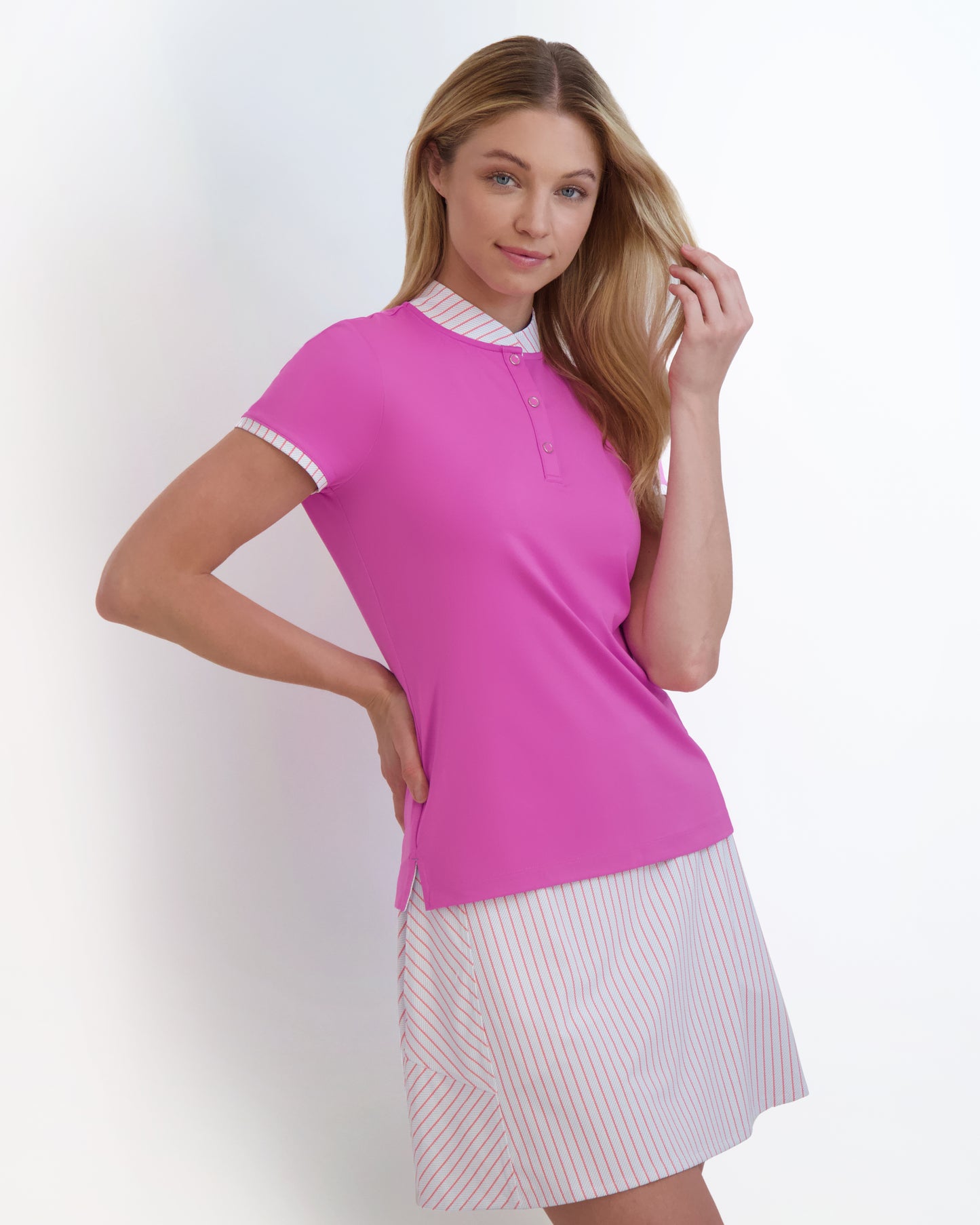 HEIDI SNAP CAP SLEEVE POLO