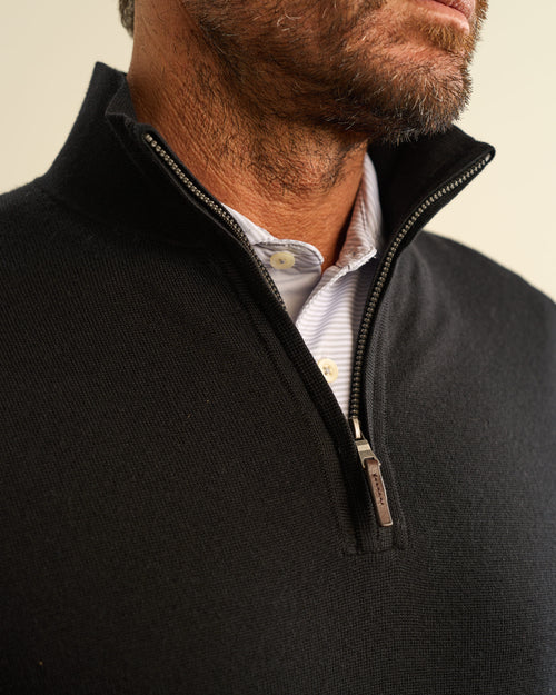 BARUFFA MERINO QUARTER ZIP WINDSWEATER