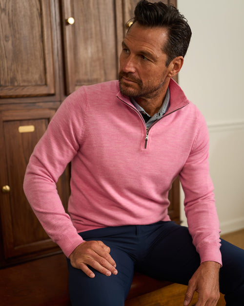 BARUFFA MERINO QUARTER ZIP WINDSWEATER