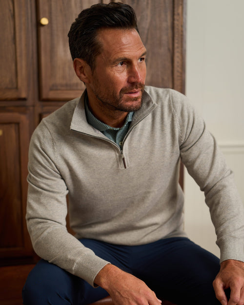 BARUFFA MERINO QUARTER ZIP WINDSWEATER