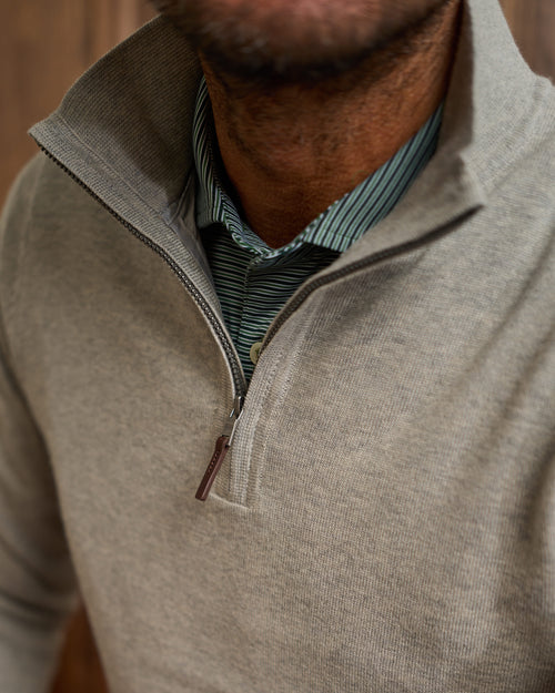 BARUFFA MERINO QUARTER ZIP WINDSWEATER