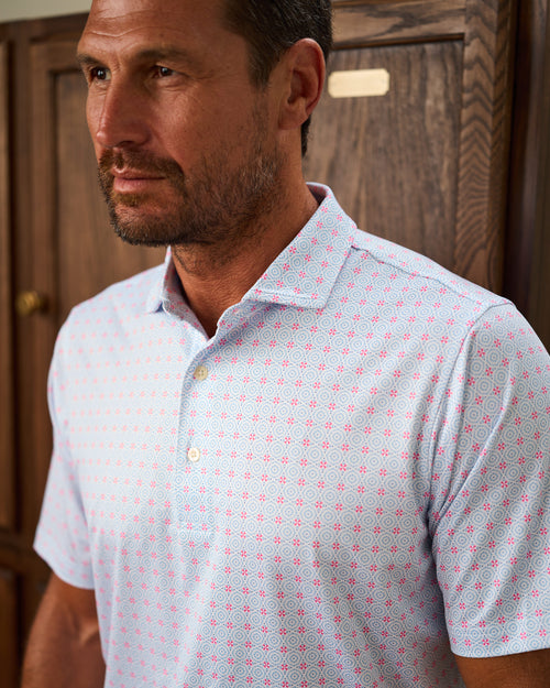 Lantana Print Polo