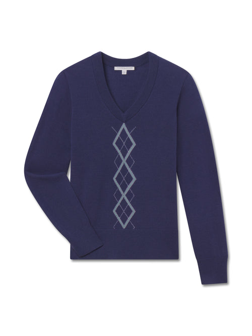 Fitz V-Neck Argyle Sweater