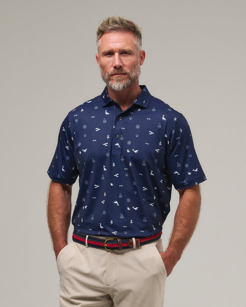 GOOD HARBOR PRINT POLO