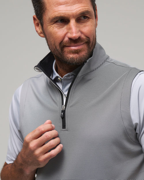 COUGHLIN STRIPE QUARTER ZIP VEST