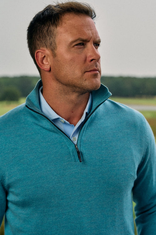 BARUFFA MERINO QUARTER ZIP WINDSWEATER