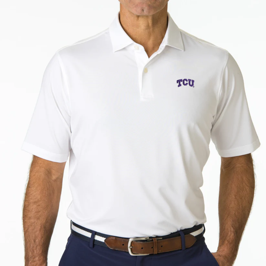 TCU | USA Tournament Solid Tech Jersey Polo | Collegiate