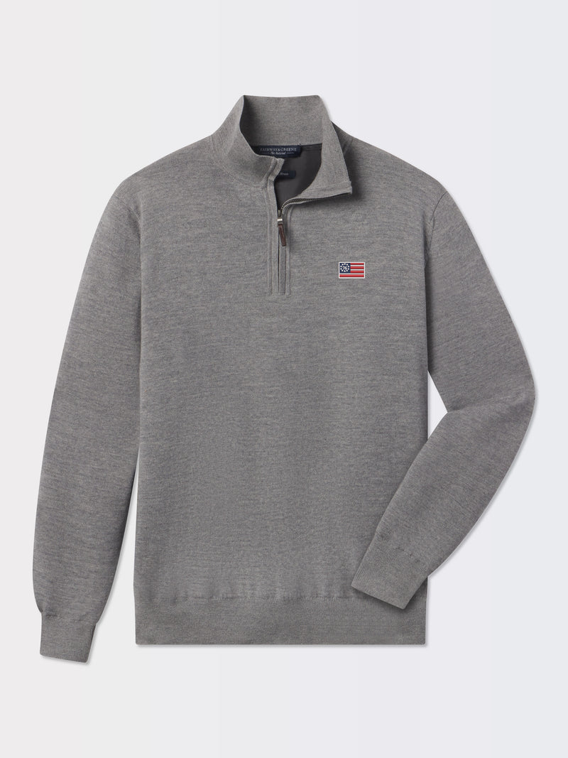 Baruffa Merino Quarter ZIP Windsweater | 76 Flag
