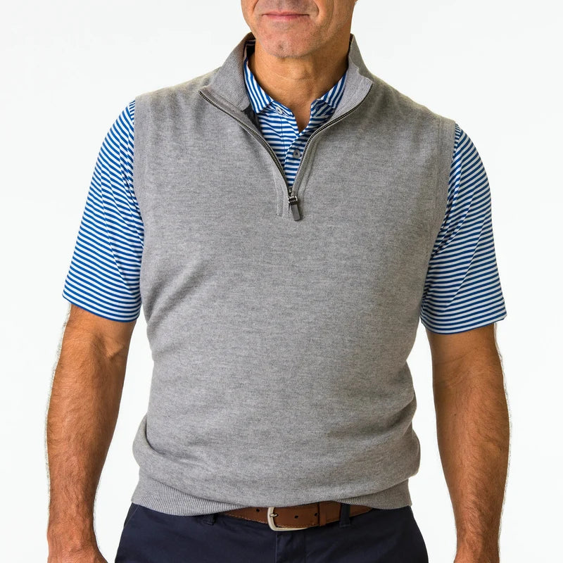 Baruffa Merino 1/4 Vest | Monogram