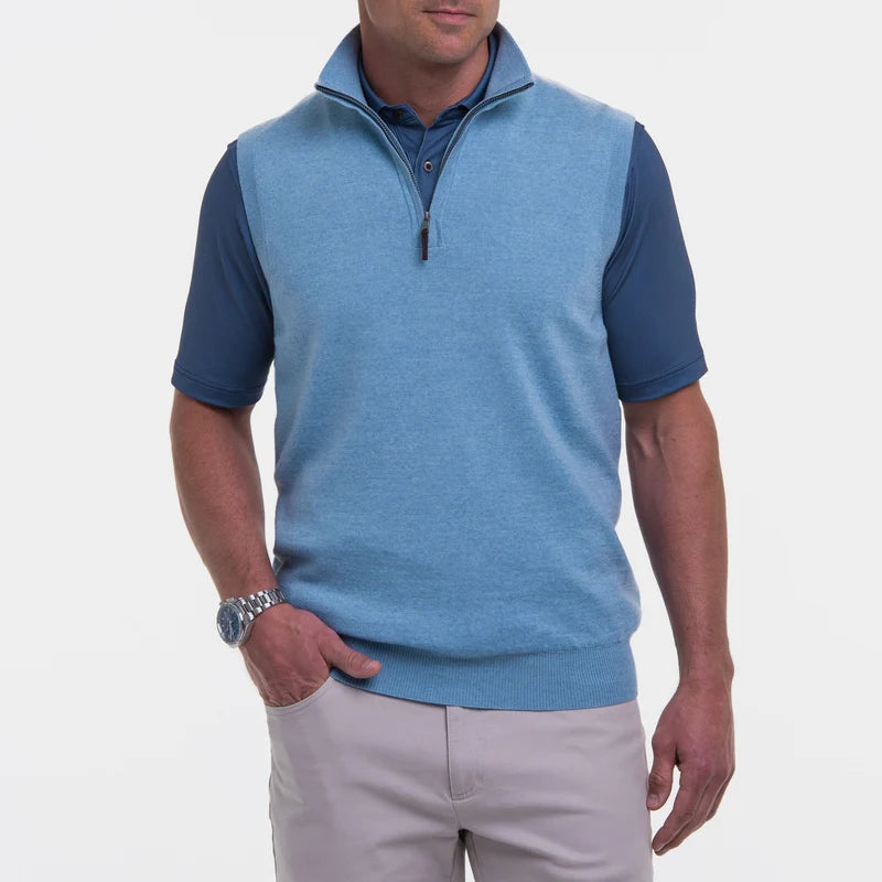 Baruffa Merino 1/4 Vest | Monogram