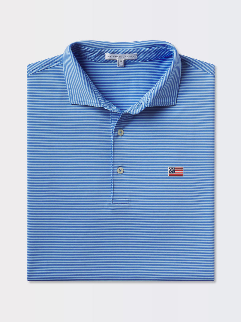 Park Stripe Polo | 76 Flag