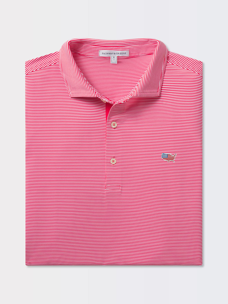 Bryant Stripe Polo | USA Map
