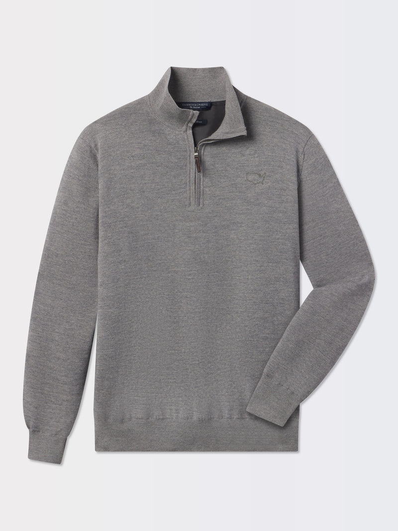 Baruffa Merino Quarter ZIP Windsweater | USA Map Outline