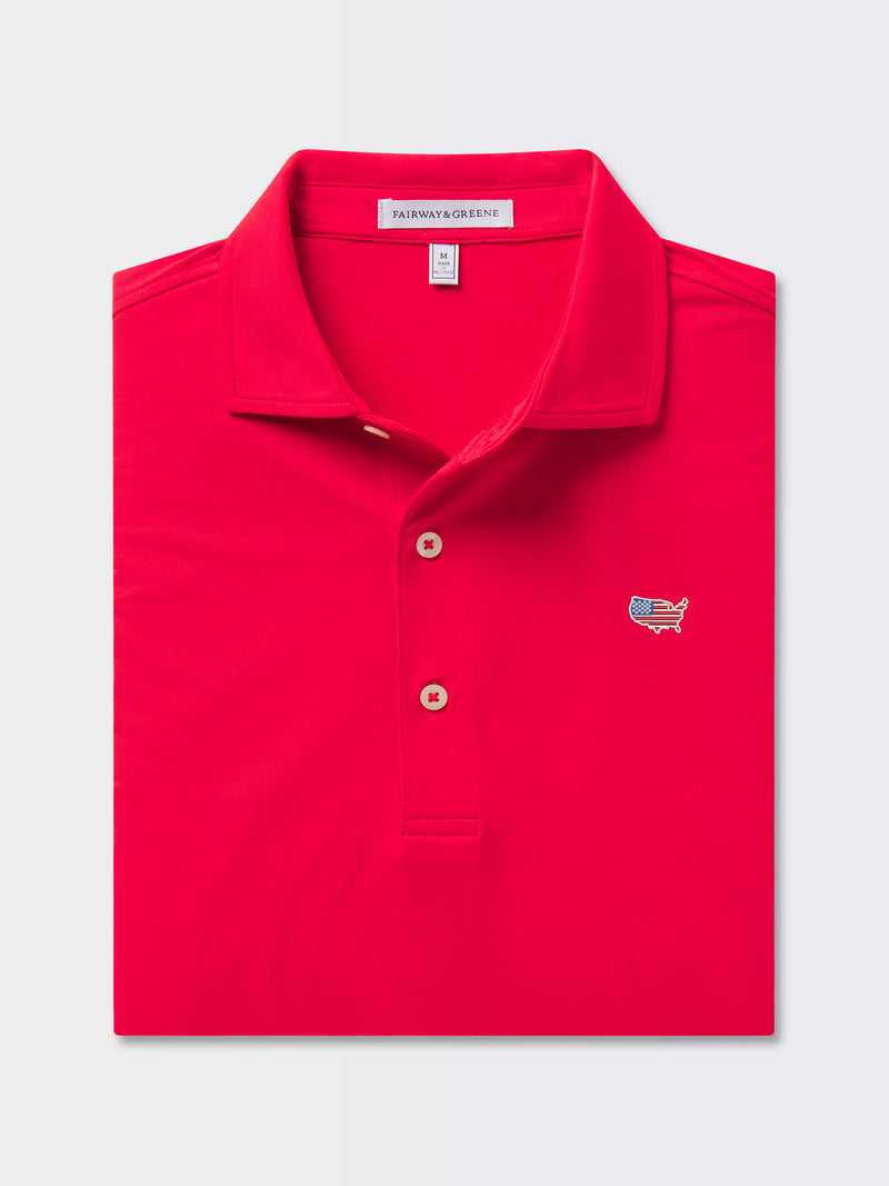 Middleton Solid Polo | USA Map