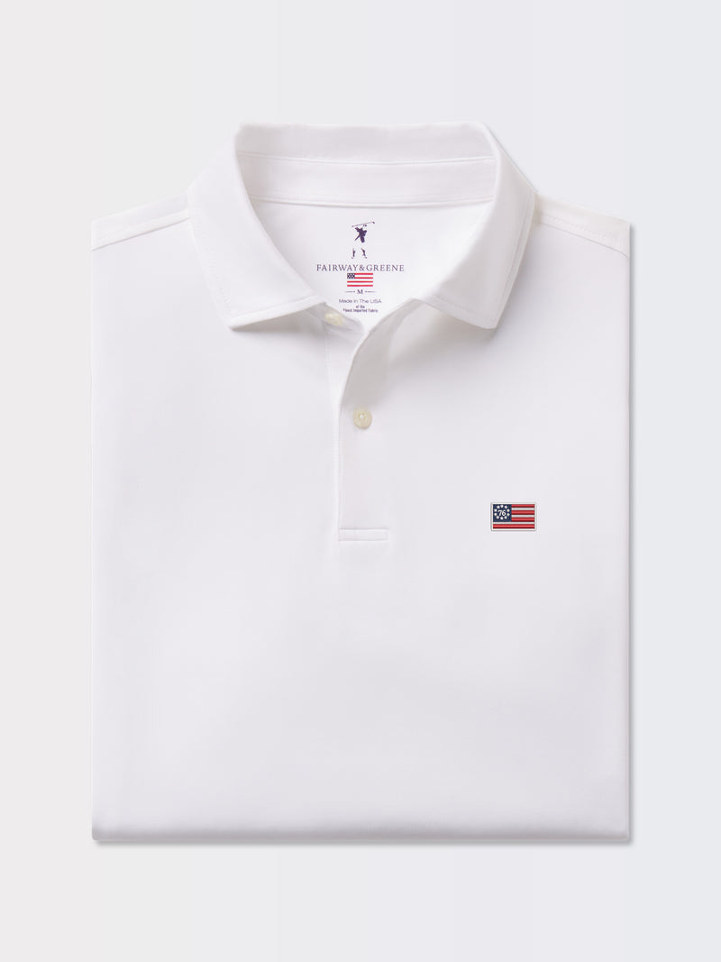 USA Tournament SOLID Polo | 76 Flag