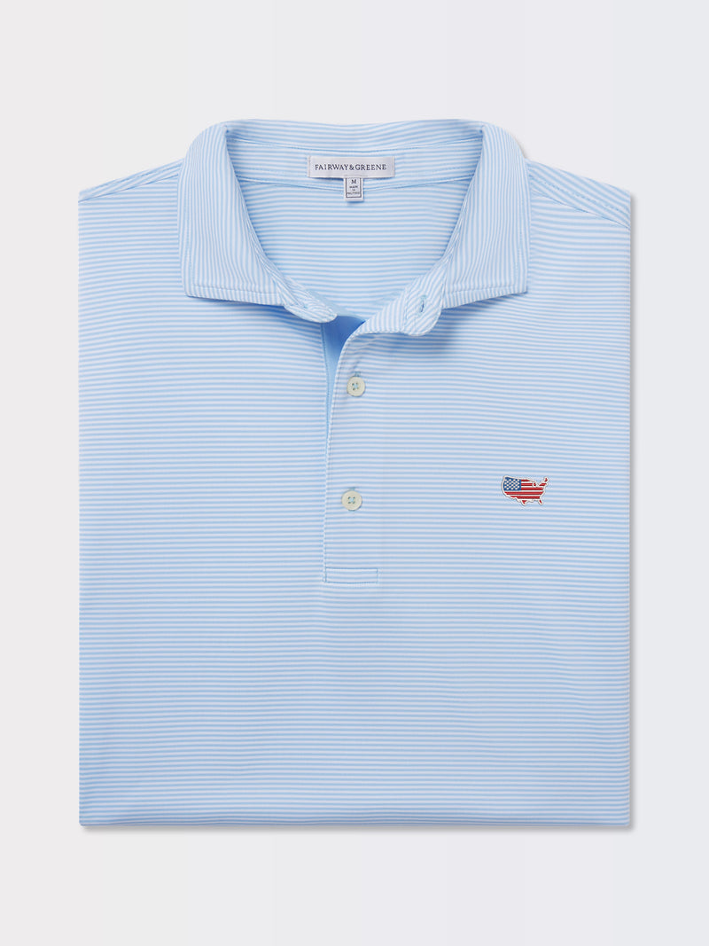 Bryant Stripe Polo | USA Map