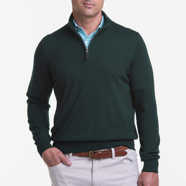 BARUFFA MERINO QUARTER ZIP WINDSWEATER