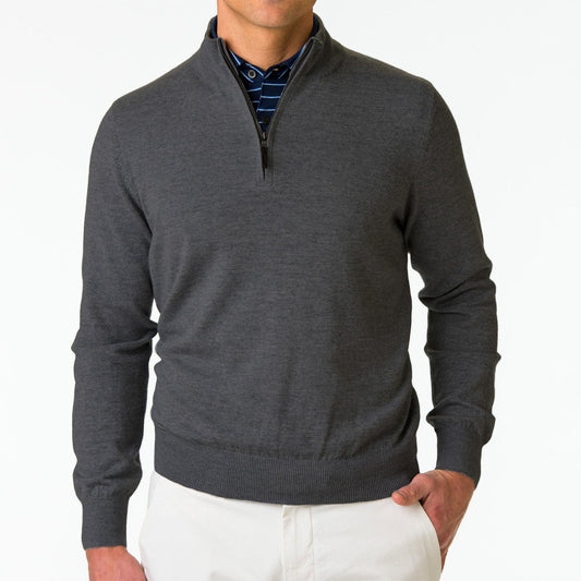 Baruffa Merino Quarter Zip Windsweater - Fairway & Greene