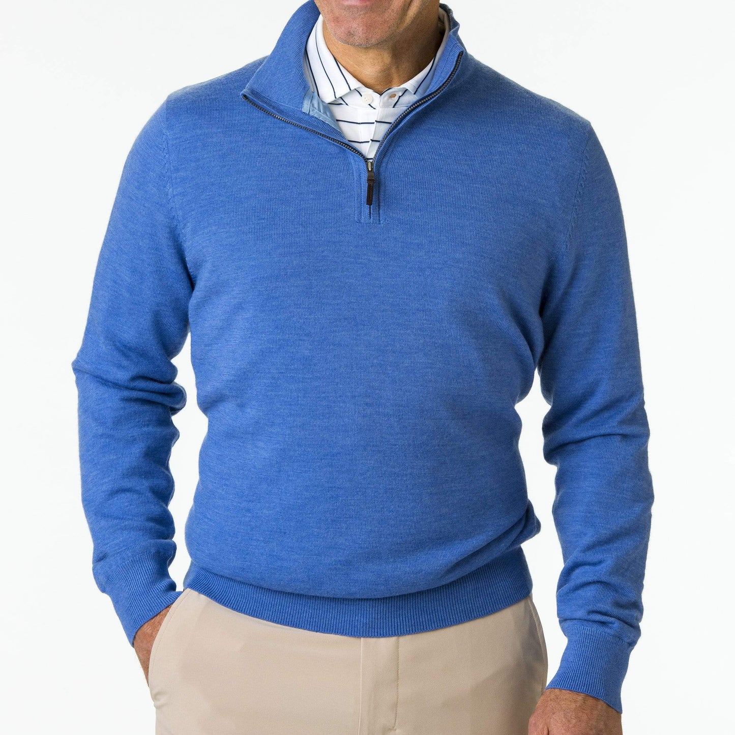 Baruffa Merino Quarter Zip Windsweater - Fairway & Greene