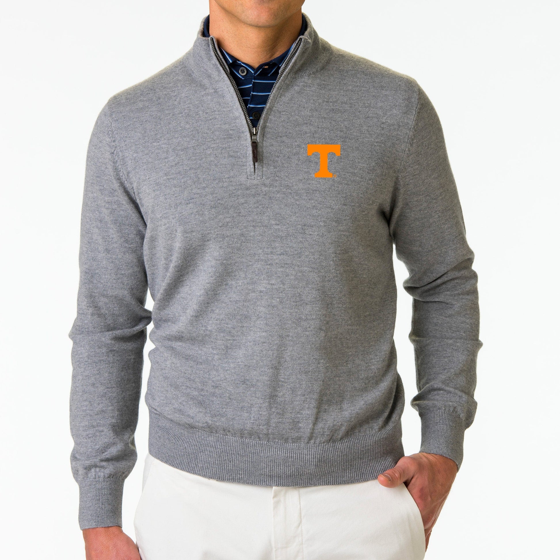 Tennessee | Baruffa Merino Quarter Zip Windsweater | Collegiate - Fairway & Greene