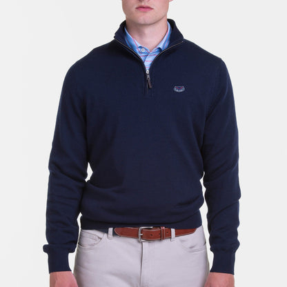 Florida Atlantic University | Baruffa Merino Quarter Zip Windsweater | Collegiate - Fairway & Greene